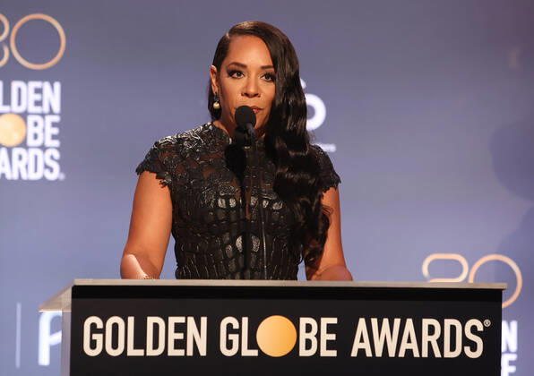 BEVERLY HILLS, CA - DECEMBER 12: Selenis Leyva, at the 80th Annual Golden Globe Awards Nominations at The Beverly Hiltons in Beverly Hills, California on December 12, 2022. Copyright: xFayexSadou MediaPunchx