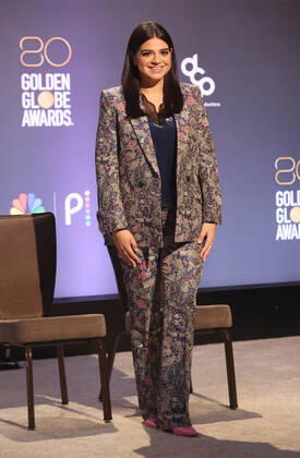 BEVERLY HILLS, CA - DECEMBER 12: Mayan Lopez, at the 80th Annual Golden Globe Awards Nominations at The Beverly Hiltons in Beverly Hills, California on December 12, 2022. Copyright: xFayexSadou MediaPunchx
