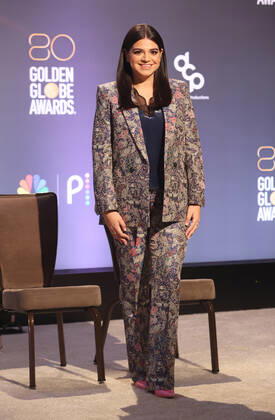 BEVERLY HILLS, CA - DECEMBER 12: Mayan Lopez, at the 80th Annual Golden Globe Awards Nominations at The Beverly Hiltons in Beverly Hills, California on December 12, 2022. Copyright: xFayexSadou MediaPunchx