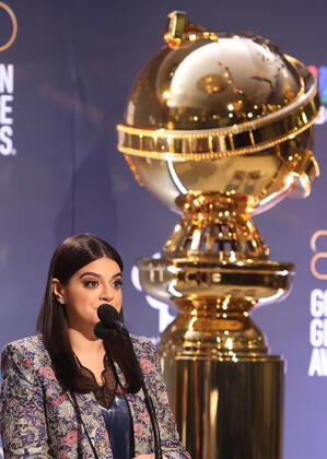 BEVERLY HILLS, CA - DECEMBER 12: Mayan Lopez, at the 80th Annual Golden Globe Awards Nominations at The Beverly Hiltons in Beverly Hills, California on December 12, 2022. Copyright: xFayexSadou MediaPunchx