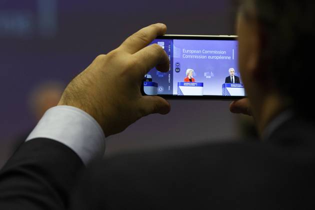 Ursula Von Der Leyen and the Director of the International Energy Agency, Fatih BIROL, held a joint press conference today on gas supplies for 2023.  NicolasxLandemardx xLexPictorium LePictorium_0271387