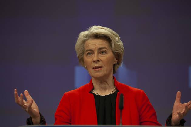 Ursula Von Der Leyen and the Director of the International Energy Agency, Fatih BIROL, held a joint press conference today on gas supplies for 2023.  NicolasxLandemardx xLexPictorium LePictorium_0271344