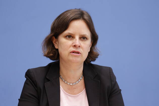 State Secretary Juliane Seifert, BMI, Germany, Berlin, Federal Press Conference, Topic Results of the SVR Integration Barometer 2022