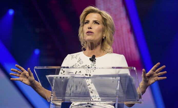 December 17, 2022 - Phoenix, Arizona, USA - Fox News host LAURA INGRAHAM speaks at Turning Point USA s AmericaFest 2022. Phoenix USA - ZUMAce6_ 20221217_zaf_ce6_042 Copyright: xBrianxCahnx