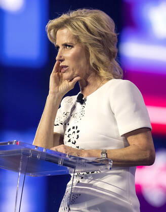 December 17, 2022 - Phoenix, Arizona, USA - Fox News host LAURA INGRAHAM speaks at Turning Point USA s AmericaFest 2022. Phoenix USA - ZUMAce6_ 20221217_zaf_ce6_028 Copyright: xBrianxCahnx