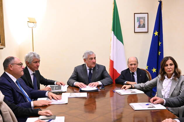 December 28, 2022, Rome, Italy: Italy s Minister for Foreign Affairs, Antonio Tajani, as he leeds a meeting on Ryder Cup 2023 at Chigi Palace in Rome, 28 December 2022. ANSA CLAUDIO PERI Rome Italy - ZUMAa110 20221228_zaf_a110_028 Copyright: xAnsa ClaudioxPerix