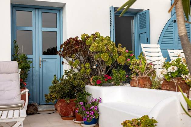  Flowers in ceramic pots in front of a whitewashed house in Imerovigli on Santorini island, Flowers in ceramic pots in front of a whitewashed house in Imerovigli on Santorini island, Cyclades, Greece, Flowers in ceramic pots in front of a whitewashed house in Imerovigli on Santorini island, Cyclades, Greece, 28.09.2022, Copyright: xwjarekx Panthermedia32026524.jpg