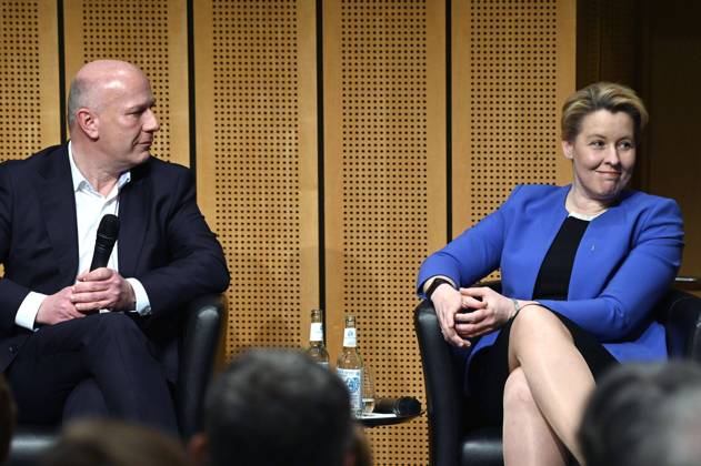 Kai Wegner and Franziska Giffey at the top-level meeting for the repeat election to the House of Representatives 2023 in the Ludwig Erhard House Berlin, 16 01 2023 Foto:xF.xKernx xFuturexImage