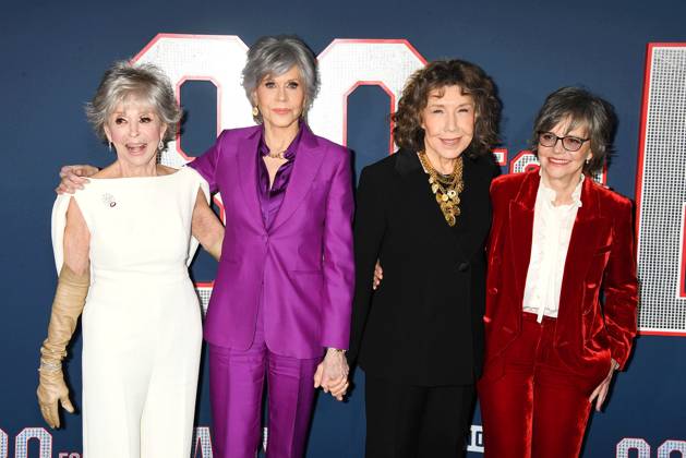 Rita Moreno, Jane Fonda, Lily Tomlin and Sally Field at the 80 for Brady movie premiere on 31 01 2023 in Los Angeles 80 For Brady movie premiere in Los Angeles starring Jane Fonda, Tom Brady¦.