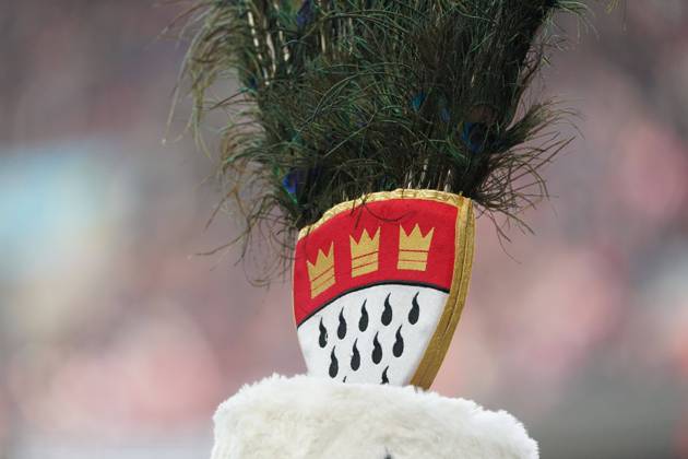Football, 1 BL season 2022 2023, 1 FC Cologne RB Leipzig , 04 02 2023, Rheinenergiestadion Cologne, Cologne Carnival symbol photo,