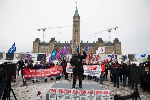 February 7, 2023, Ottawa, ON, Canada: NDP Leader Jagmeet Singh speaks during a rally to demand Canada s public health care system be protected and expanded, on Parliament Hill in Ottawa, Tuesday, Feb. 7, 2023. Ottawa Canada  - ZUMAc35_ 20230207_zaf_c35_072 Copyright: xSpencerxColbyx