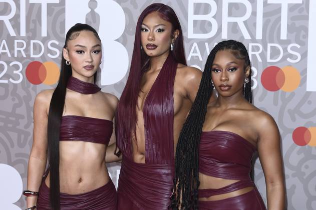 Jorja Douglas, Stella Quaresma, Renee Downer of Flo at the 43 BRIT Awards 2023 ceremony at the O2 Arena London, 11 02 2023. Foto:xS.xVasx xFuturexImage
