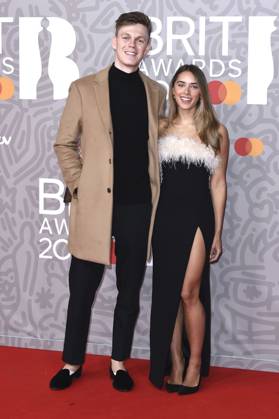 Casper Lee and Ambar Driscoll at the 43 BRIT Awards 2023 ceremony at the O2 Arena London, 11 02 2023. Foto:xS.xVasx xFuturexImage