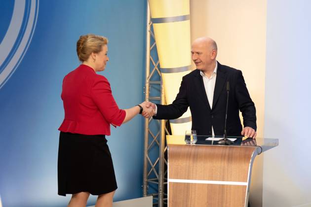 Franziska Giffey, Kai Wegner Election to the House of Representatives of Berlin, Franziska Giffey Governing Mayor of Berlin, SPD and Kai Wegner, Party Chairman, CDU Berlin Berlin GER