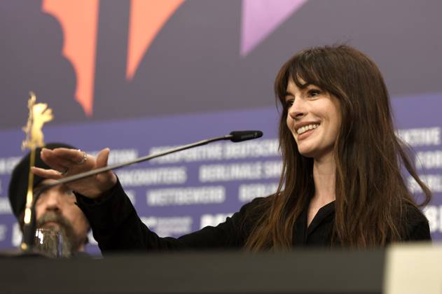 Anne Hathaway at the press conference for the feature film She Came to Me at the Berlinale 2023 73 Berlin International Film Festival at the Hotel Grand Hyatt Berlin, 16 02 2023. Foto:xC.xNiehausx xFuturexImage