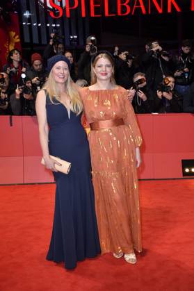 Silke Bodenbender and Joerdis Triebel at the Superpower premiere 170223 Superpower premiere during the 73rd Berlin Film Festival, Germany