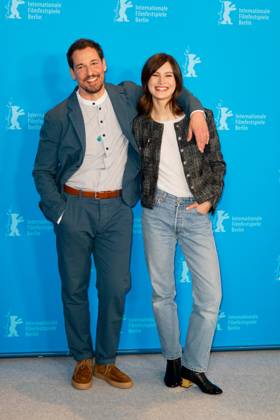 Berlinale Someday We Will Tell Each Other Everything Photo Call Felix Kramer and Marlene Burow at the Someday We Will Tell Each Other Everything Photo Call at the Grand Hyatt Hotel during the 73 Berlinale in Berlin Copyright: xEventpressxGolejewskix