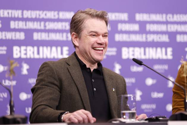 Matt Damon at the Kiss The Future press conference during the 73 Berlinale International Film Festival on 19 02 2023 in Berlin Berlinale 2023 Matt Damon s Kiss The Future Photo Call PK