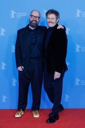 Vasilis Katsoupis and Willem Dafoe at the arrival of the Panorama Premiere INSIDE during the Berlinale on 20 02 23 in Berlin Inside Premiere Berlinale