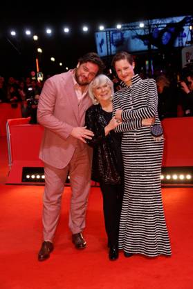 Berlinale Ingeborg Bachmann Journey into the Desert World Premiere Ronald Zehrfeld, Margarethe von Trotta and Vicky Krieps on the red carpet at the world premiere of Ingeborg Bachmann Journey into the Desert as part of the 73 Berlinale at the Berlinale Palast in Berlin Copyright: xEventpressxGolejewskix