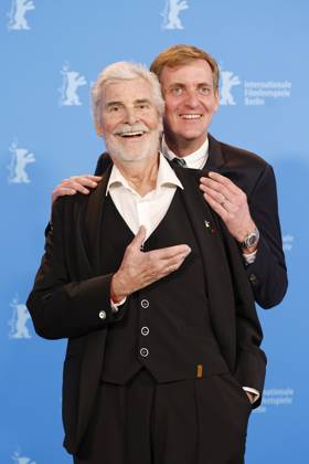 Peter Simonischek and director Lars Kraume at The Measured Man Photocall during the 73 Berlinale International Film Festival on 22 02 2023 in Berlin Berlinale 2023 The Measured Man Photo Call Premiere with Peter Simonischek