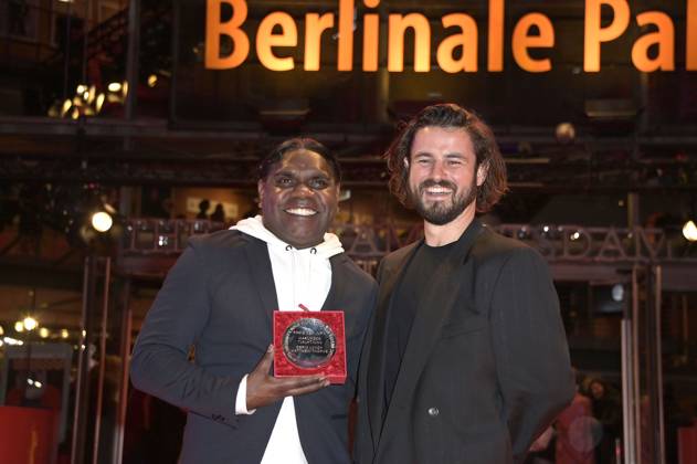 Derik Lynch and Matthew Thorne with the Silver Bear Jury Short Film Award for Marungka tjalatjunu Dipped in Black at the Closing Ceremony with Award Ceremony at the Berlinale 2023 73 Berlin International Film Festival at the Berlinale Palast Berlin, 25 02 2023. Foto:xF.xKernx xFuturexImage