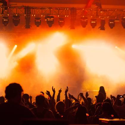 People on dance floor RobertKohlhuber_ConcertCrowdsDuringMusicFestivals_13 Copyright: xRobertxKohlhuberx Model Released