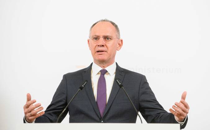 20230306 Praesentation der Kriminalstatistik 2022 WIEN, OESTERREICH - 6. MAERZ: Innenminister Gerhard Karner (OEVP) bei der Praesentation der Kriminalstatistik 2022 im Innenministerium am 6. Maerz, 2023 in Wien, Oesterreich. 230306_SEPA_32_045 Copyright: xMartinxJuenx SEPAxMedia