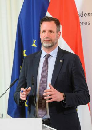 20230306 Praesentation der Kriminalstatistik 2022 WIEN, OESTERREICH - 6. MAERZ: Direktor des Bundeskriminalamtes Andreas Holzer bei der Praesentation der Kriminalstatistik 2022 im Innenministerium am 6. Maerz, 2023 in Wien, Oesterreich. 230306_SEPA_32_044 Copyright: xMartinxJuenx SEPAxMedia