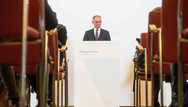 20230306 Praesentation der Kriminalstatistik 2022 WIEN, OESTERREICH - 6. MAERZ: xx bei der Praesentation der Kriminalstatistik 2022 im Innenministerium am 6. Maerz, 2023 in Wien, Oesterreich. 230306_SEPA_32_038 Copyright: xMartinxJuenx SEPAxMedia