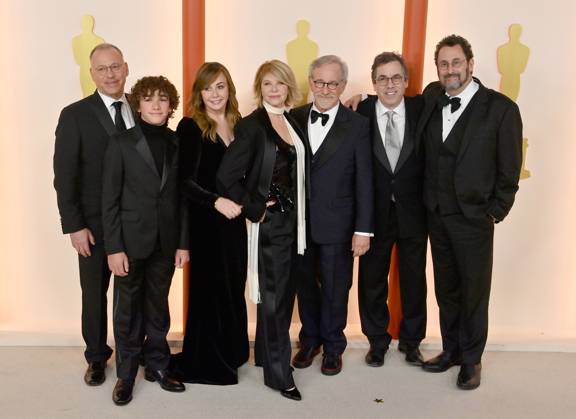 Kate Capshaw, Steven Spielberg and guests attend the 95th annual Academy Awards at the Dolby Theatre in the Hollywood section of Los Angeles on Sunday, March 12, 2023.  LAP2023031211293 JIMxRUYMEN