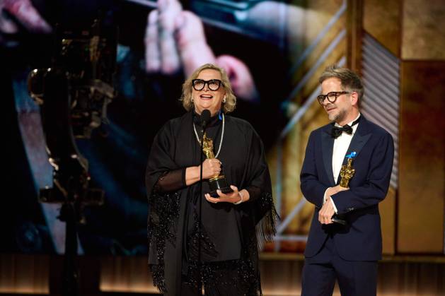 Ernestine Hipper and Christian M. Goldbeck accept the OscarÂ® for Production Design during the live ABC telecast of the 95th OscarsÂ® at the DolbyÂ® Theatre at Ovation Hollywood on Sunday, March 12, 2023.  Copyright: xA.M.P.A.S.x 34494-492PLX
