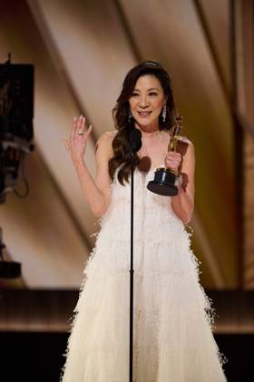 Michelle Yeoh accepts the OscarÂ® for Actress in a Leading Role during the live ABC telecast of the 95th OscarsÂ® at the DolbyÂ® Theatre at Ovation Hollywood on Sunday, March 12, 2023.  Copyright: xA.M.P.A.S.x 34494-528PLX