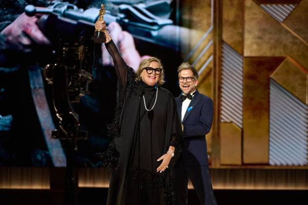 Ernestine Hipper and Christian M. Goldbeck accept the OscarÂ® for Production Design during the live ABC telecast of the 95th OscarsÂ® at the DolbyÂ® Theatre at Ovation Hollywood on Sunday, March 12, 2023.  Copyright: xA.M.P.A.S.x 34494-554PLX