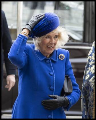 . 13 03 2023. London, United Kingdom. Camilla, Queen Consort, arriving at the Commonwealth Day service at Westminster Abbey in London.  xStephenxLockx xi-Imagesx IIM-24226-0114