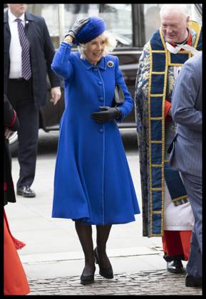 . 13 03 2023. London, United Kingdom. Camilla, Queen Consort, arriving at the Commonwealth Day service at Westminster Abbey in London.  xStephenxLockx xi-Imagesx IIM-24226-0115