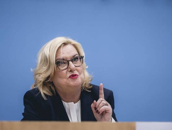 The Commissioner for the Armed Forces of the German Bundestag, Eva Hoegl SPD in the context of the presentation of the Annual Report 2022 at the Federal Press Conference Berlin, 14 03 2023 Berlin Germany. Copyright: xXanderxHeinl photothek.dex