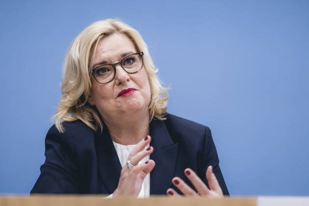 The Commissioner for the Armed Forces of the German Bundestag, Eva Hoegl SPD in the context of the presentation of the Annual Report 2022 at the Federal Press Conference Berlin, 14 03 2023 Berlin Germany. Copyright: xXanderxHeinl photothek.dex