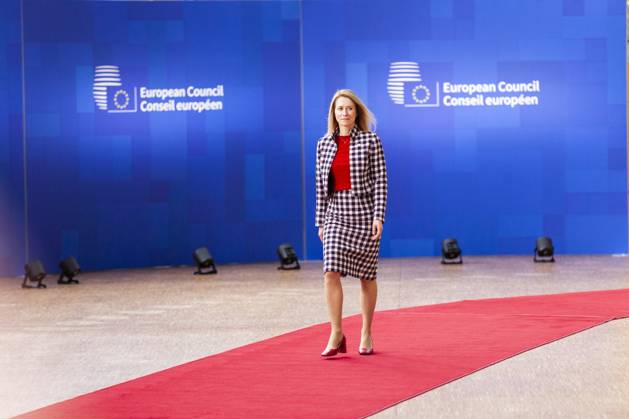 Estonian Prime Minister Kaja Kallas. Arrivals of the heads of state at the EU summit NicolasxLandemardx xLexPictorium LePictorium_0277513