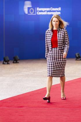 Estonian Prime Minister Kaja Kallas. Arrivals of the heads of state at the EU summit NicolasxLandemardx xLexPictorium LePictorium_0277514