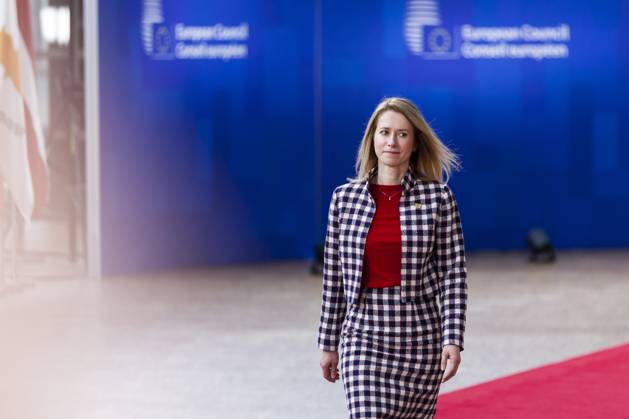 Estonian Prime Minister Kaja Kallas. Arrivals of the heads of state at the EU summit NicolasxLandemardx xLexPictorium LePictorium_0277515