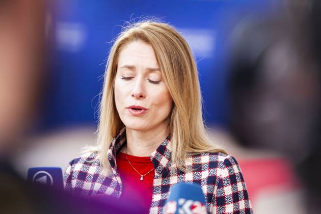 Estonian Prime Minister Kaja Kallas. Arrivals of the heads of state at the EU summit NicolasxLandemardx xLexPictorium LePictorium_0277523