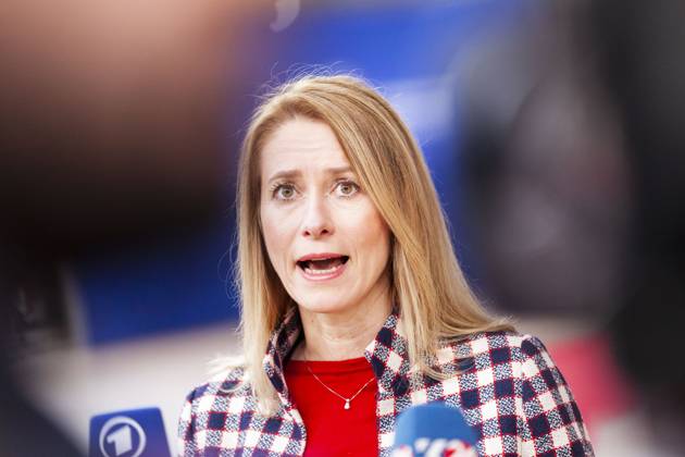 Estonian Prime Minister Kaja Kallas. Arrivals of the heads of state at the EU summit NicolasxLandemardx xLexPictorium LePictorium_0277524