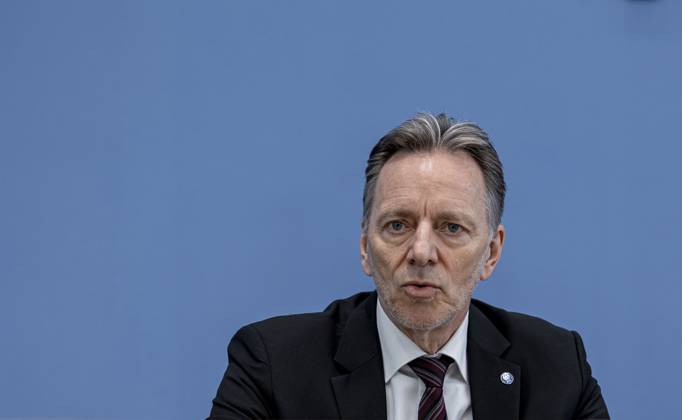 Holger MâˆöÂºnch, PrâˆöÂßsident of the Federal Criminal Police Office BKA at the Federal Press Conference in Berlin, 30 03 2023 Berlin Germany. Copyright: xNicolasxLepartz photothek.dex