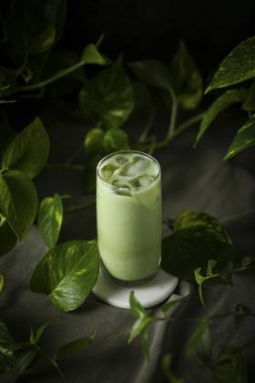 A healthy Iced Matcha with Houseplants A healthy Iced Matcha with Houseplants Copyright: xKaraxChinx KC300123-135
