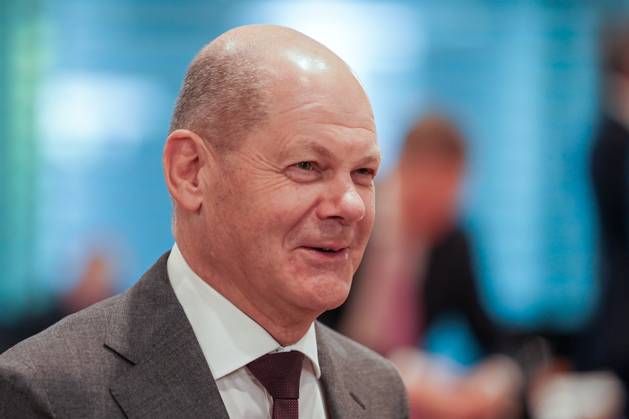Berlin, Germany 10 May 2023 Minister Presidents Conference on the refugee issue in Berlin 10 05 2023 In the picture Chancellor Olaf Scholz SPD Federal Chancellery Berlin Copyright: xFotostandx xReuhlx