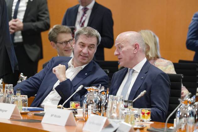Refugee summit in the Chancellors Office 2023 05 10 Germany, Berlin Refugee summit in the Chancellors Office The minister presidents of the German states, together with the Chancellor and the responsible federal ministers, discuss