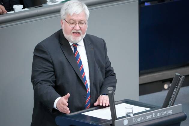 103 Bundestag session and debate in Berlin News,11 05 2023 Berlin, Stephan Albani of the party CDU CSU in portrait during his speech on the debate Academic and vocational education at the 103 session of the German Bundestag in Berlin Berlin Germany
