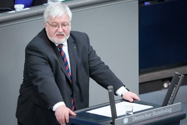 103 Bundestag session and debate in Berlin News,11 05 2023 Berlin, Stephan Albani of the party CDU CSU in portrait during his speech on the debate Academic and vocational education at the 103 session of the German Bundestag in Berlin Berlin Germany
