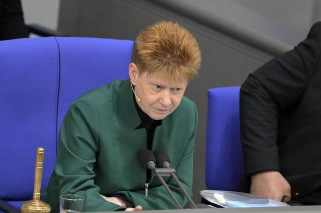 Petra Pau at the 103 session of the German Bundestag in the Reichstag building Berlin, 11 05 2023 Foto:xF.xKernx xFuturexImage